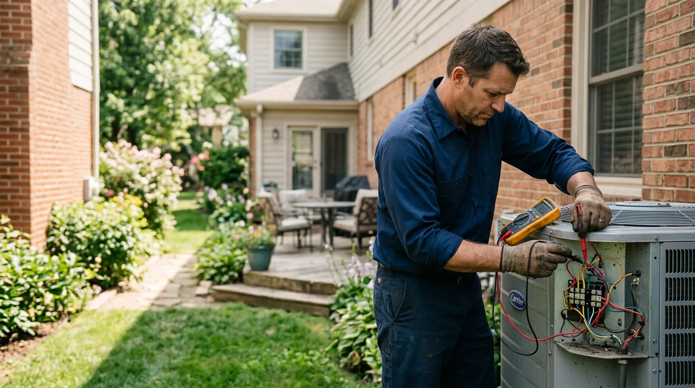 HVAC technician working near New Bern, NC